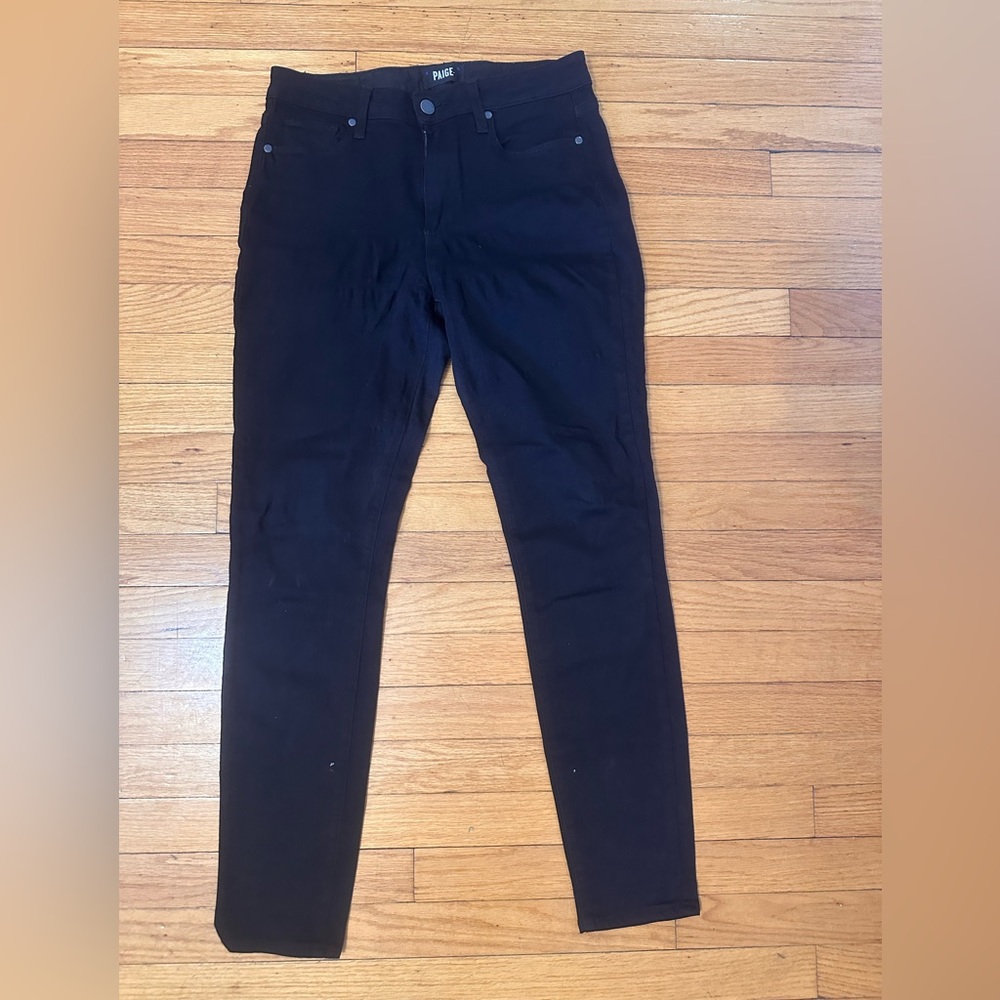 Sz 29 Anthropologie PAIGE Hoxton Ultra Skinny Black Denim